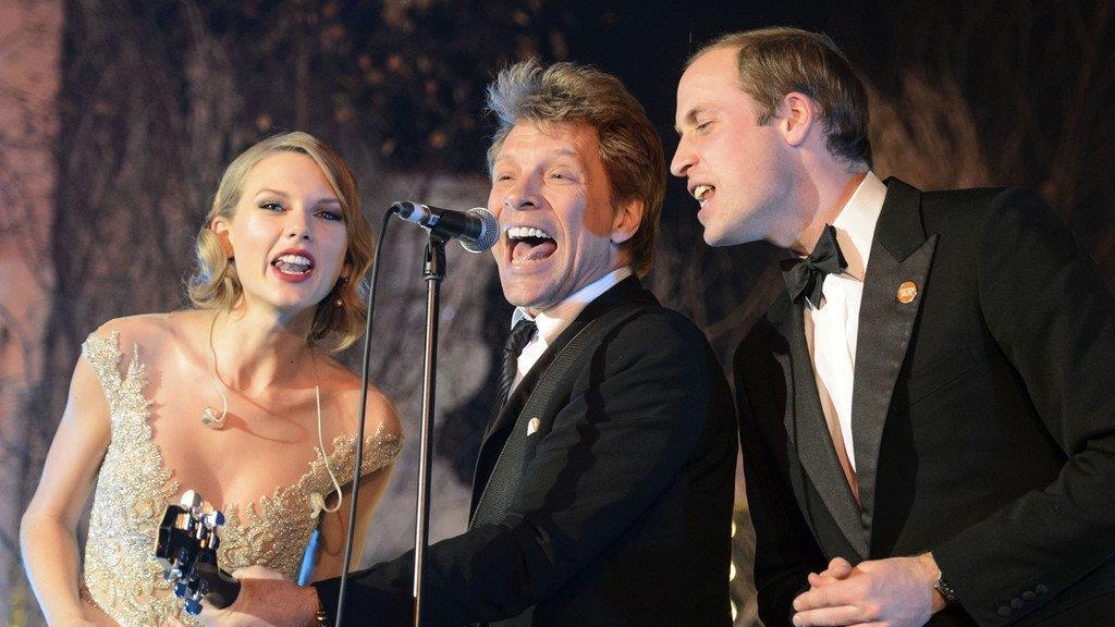 Taylor Swift, Jon Bon Jovi und Prinz William mit "Living On A Prayer"