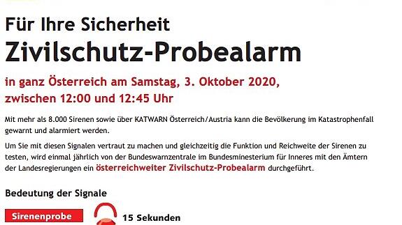 Sirenenalarm, Zivilschutz,