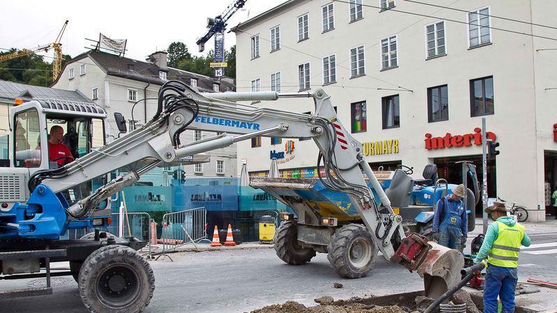 Bauarbeiten am Hanuschplatz