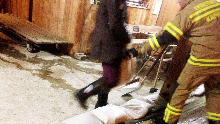 Strum: Feuerwehr Kaprun im Einsatz