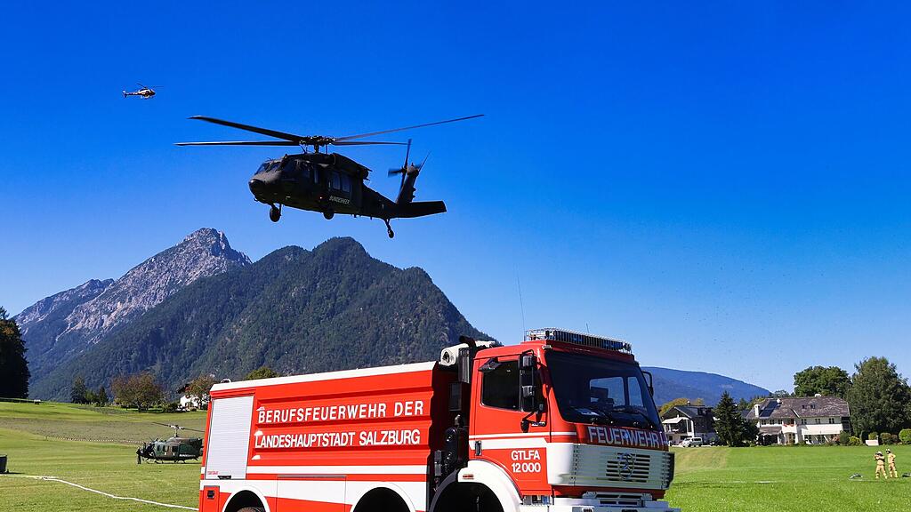 Waldbrandübung Großgmain