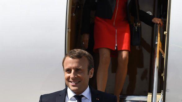 Emanuel Macron in Salzburg gelandet