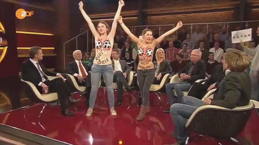 Nackter Protest in Lanz Talkshow