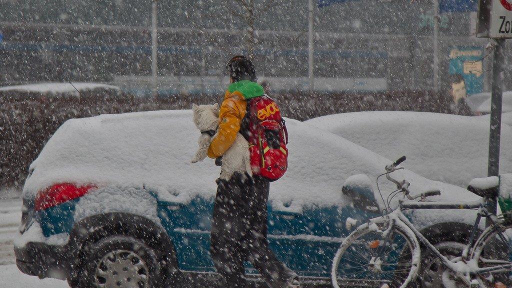 Schnee sorgt für Unfälle und Verkehrschaos: Schneefahrbahn in der Stadt Salzburg