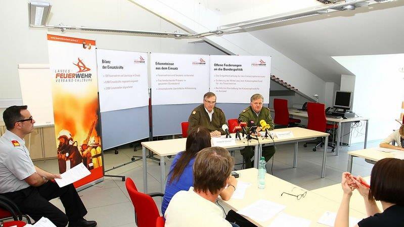 Pressekonferenz zur Hochwasserkatastrophe