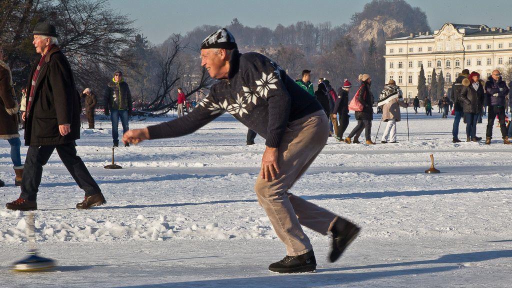 Eislaufen am Lepi-Weiher