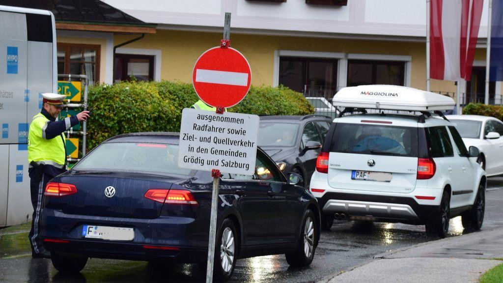 Stau durch Grödig