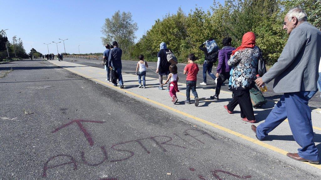 Bilder von Flüchtlingen am 12.9.15