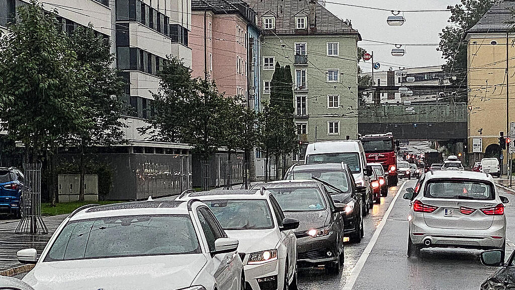 Stau Salzburg Stadt