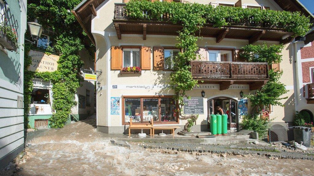 Hochwasser in Hallstatt