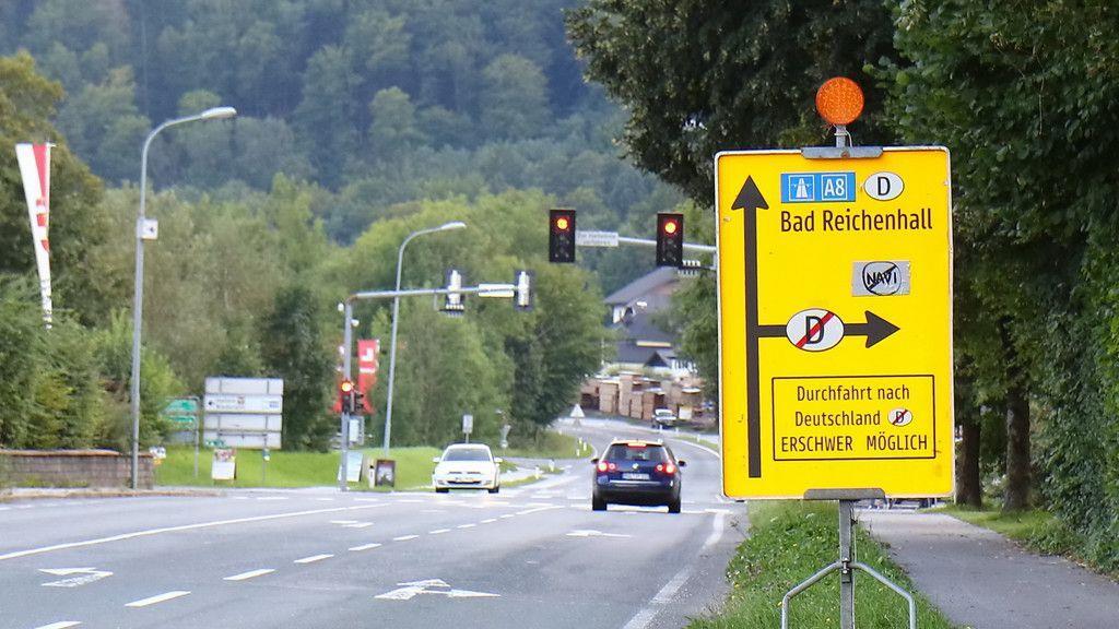 Straßensperre durch Grödig
