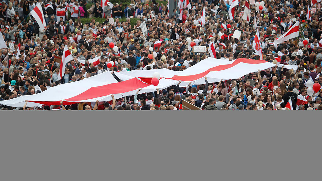 Massenprotest in Minsk