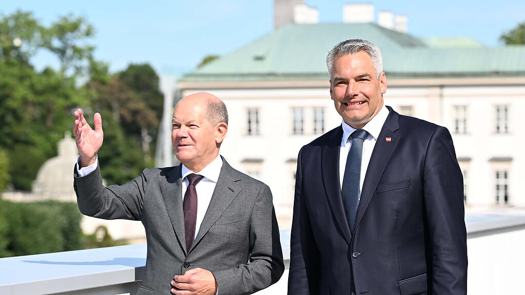 Olaf Scholz auf Salzburg-Besuch mit Karl Nehammer