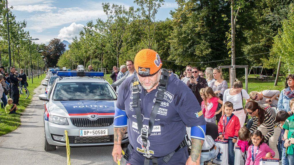 Tag der Polizei: Weltrekord von Franz Müllner