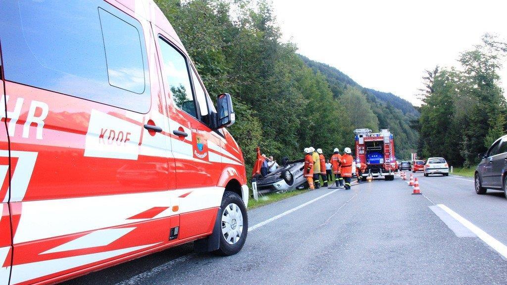 Bilder vom Pkw-Überschlag