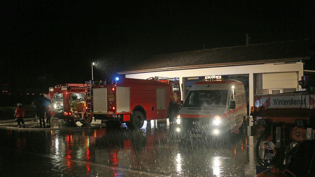 Brand in Bauhof in Piding