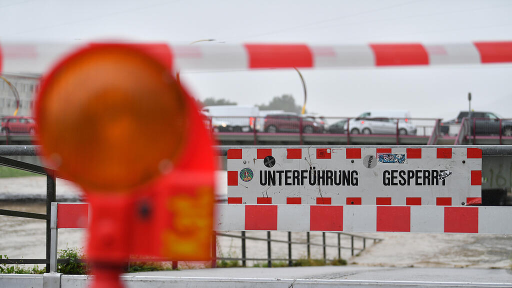 Hochwasser in der Stadt Salzburg