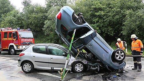 Frontalcrash auf B21