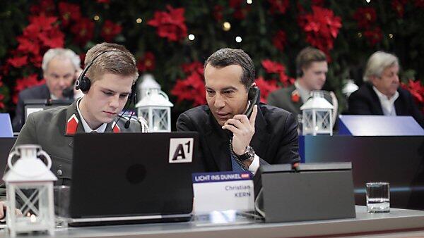 Kanzler Kern am Spendentelefon