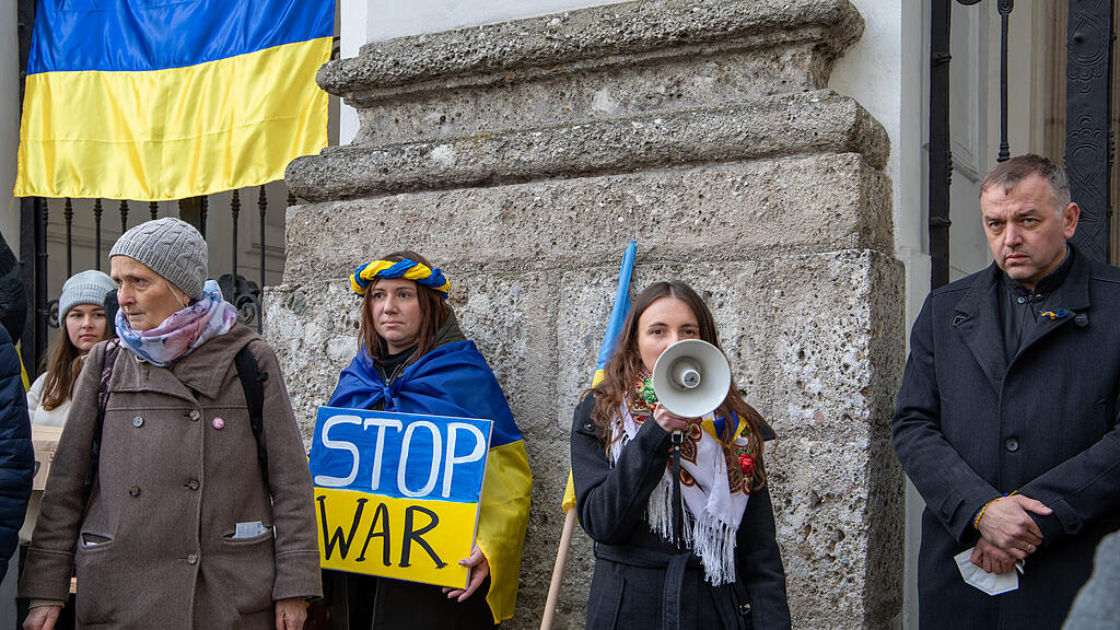 Demo für Ukraine in Salzburg