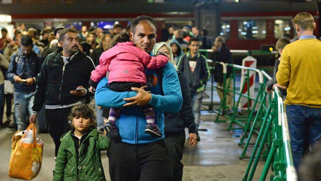 Bilder von Flüchtlingen am 12.9.15