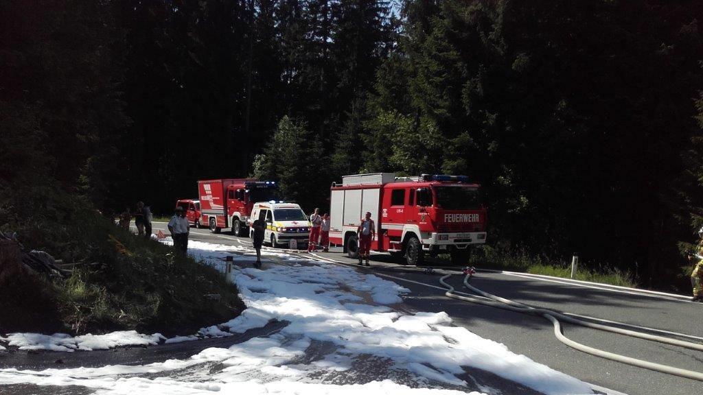 Fahrzeugbrand am Hochkönig