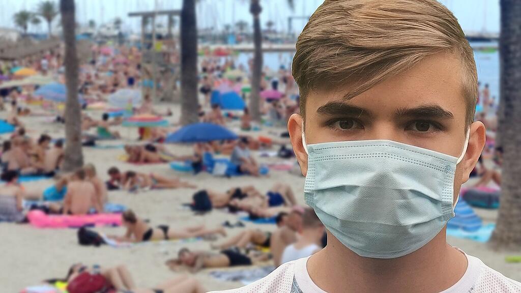 Corona Urlaub Strand Maske Reisen
