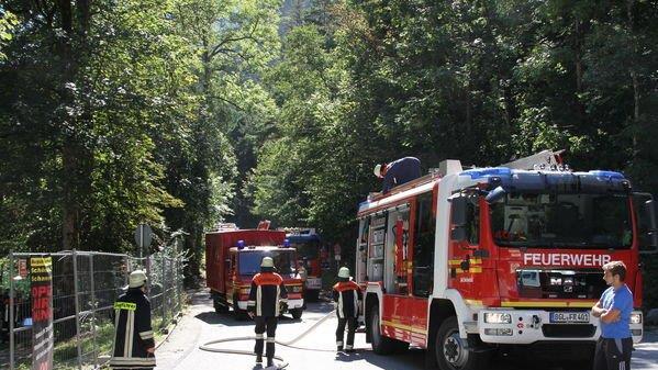 Gasthaus am Thumsee in Flammen