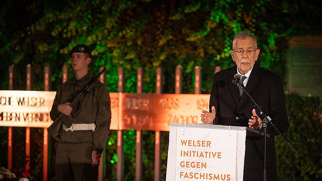 Van der Bellen bei der Gedenkveranstaltung in Wels