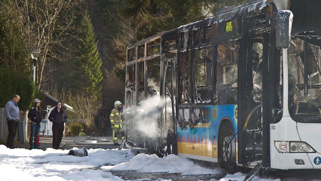 Bus in Fürstenbrunn ausgebrannt
