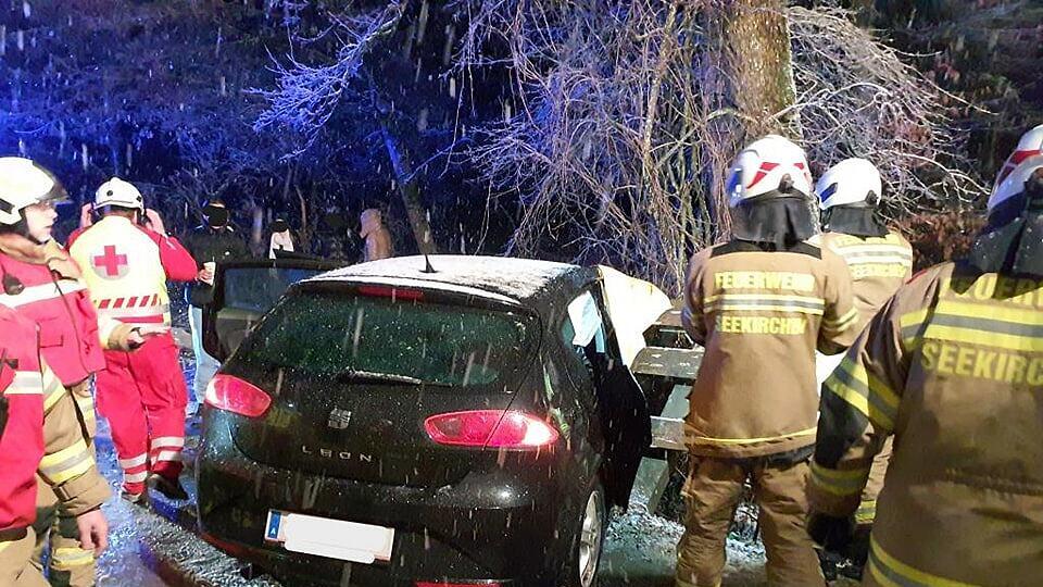 VU Seekirchen, eingeklemmte Person