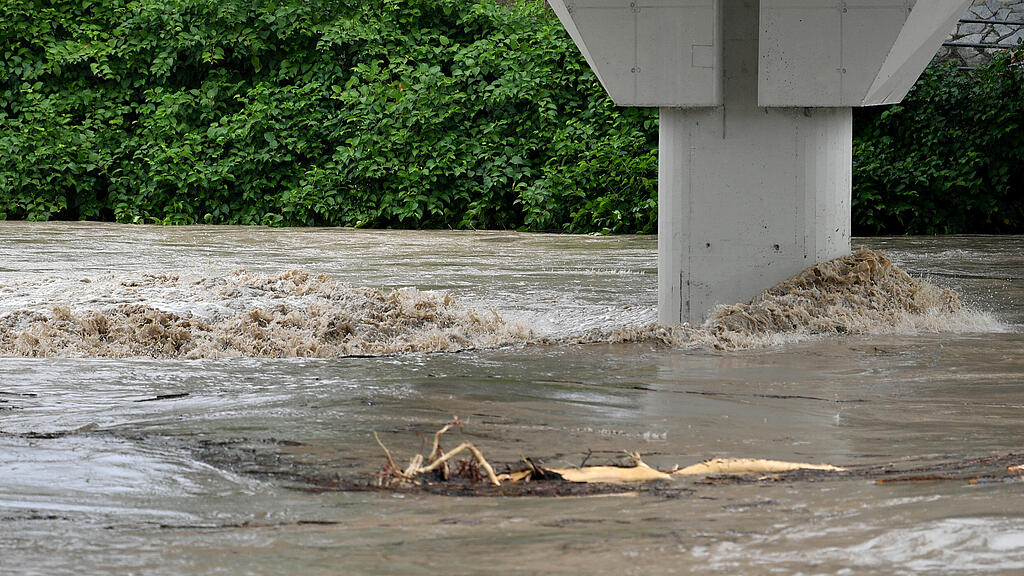 Hochwasser in der Stadt Salzburg