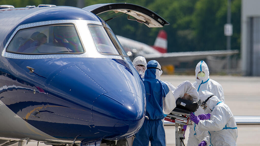 Französischer Corona-Patient, Heimflug, Rückflug,