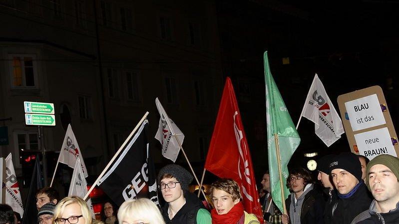 Demo gegen Strache