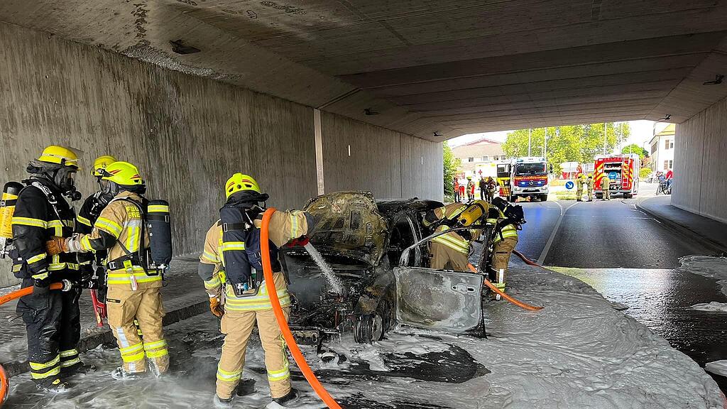 Pkw-Brand Unterführung Freilassing