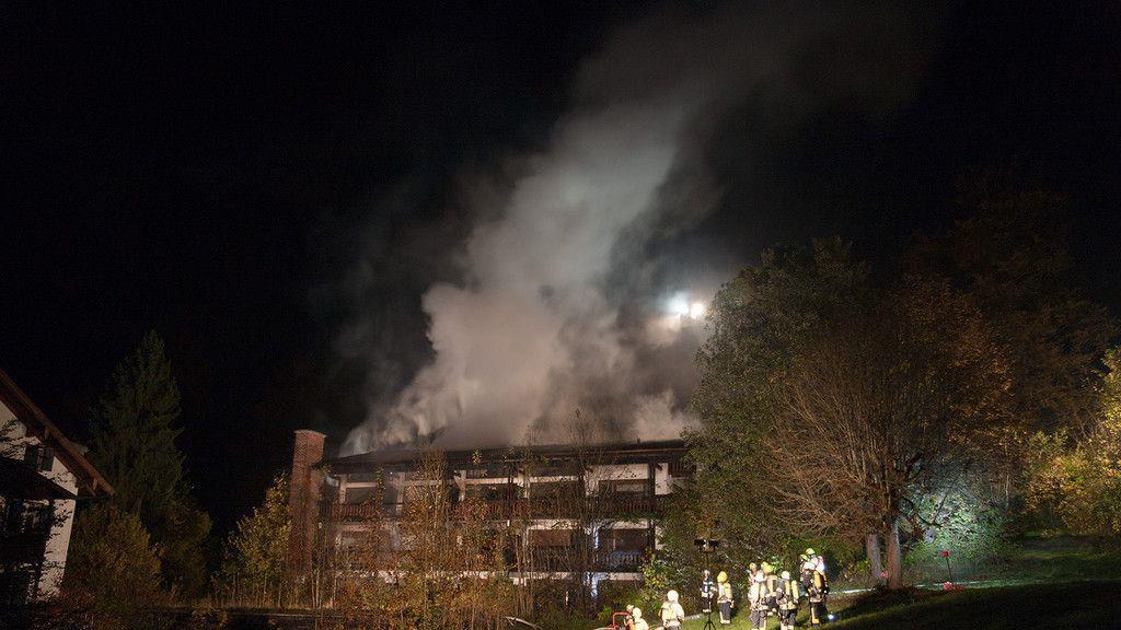 Hotelbrand in Bischofswiesen