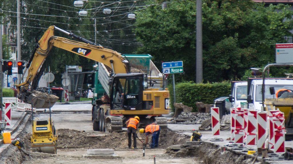 Bauarbeiten Triebenbachstraße Juli 2017