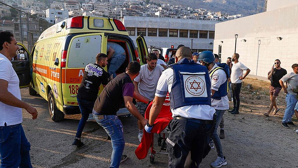 Einsatz der Rettungskräfte im Dorf Majdal al-Shams
