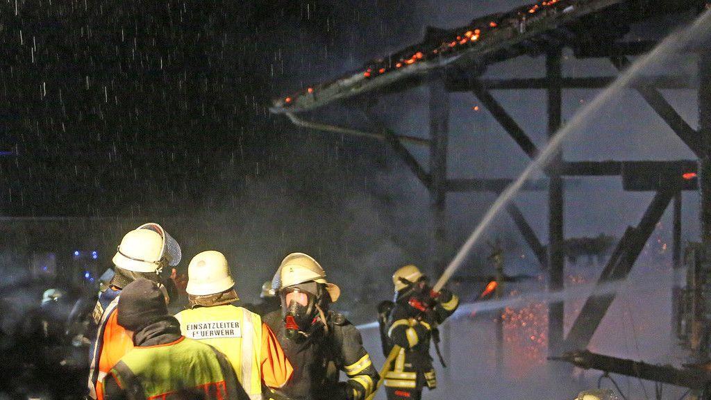 Brand in Bauhof in Piding