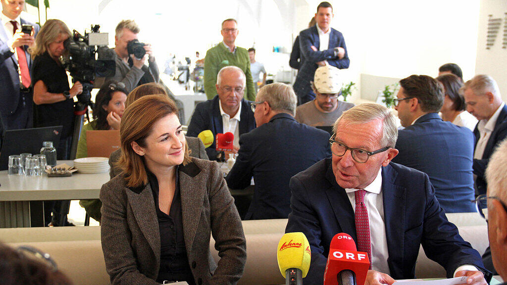 100 Tage Schwarz-Blau in Salzburg, PK Landesregierung