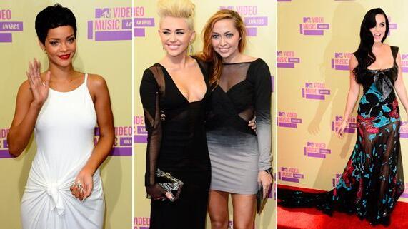 Großes Schaulaufen der Stars bei den MTV Video Music Awards 2012.