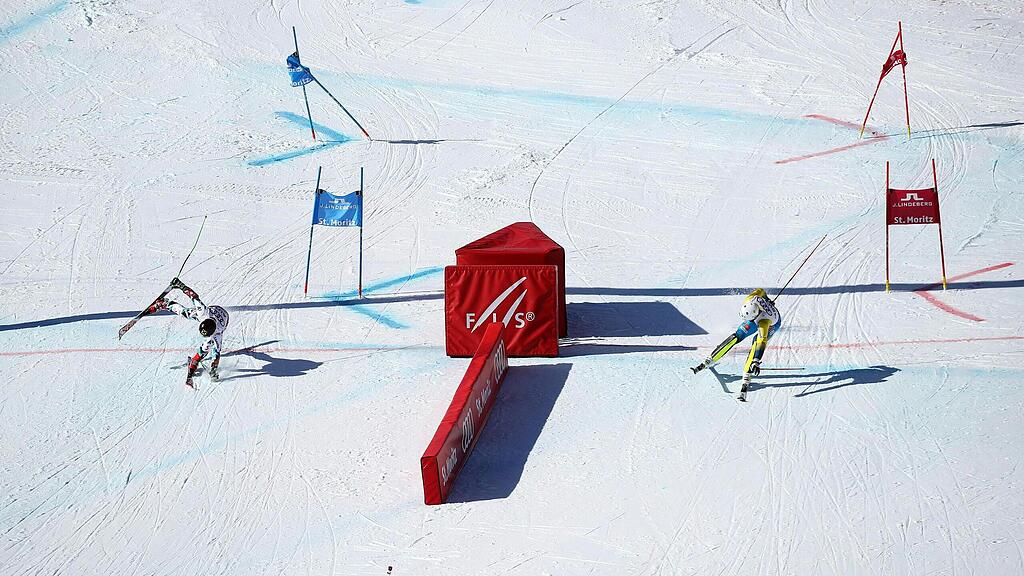 Hirscher (links) gegen den Schweden Hargin.