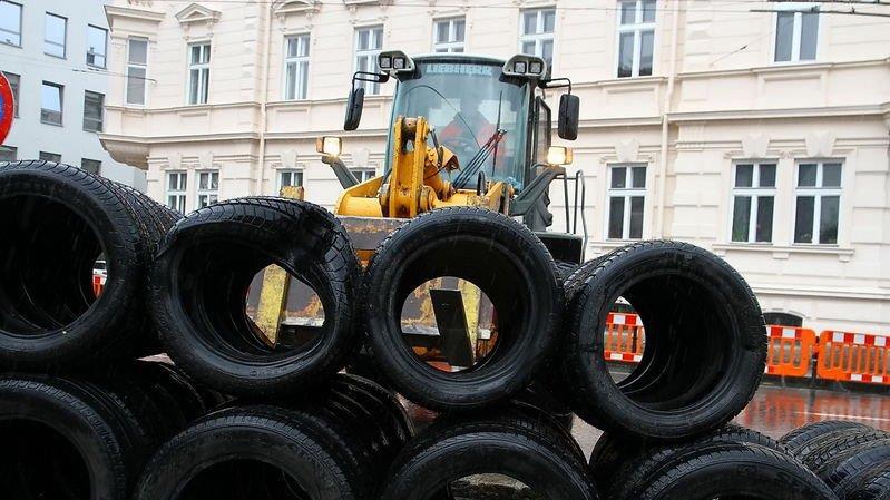 Apsperrungen werden errichtet