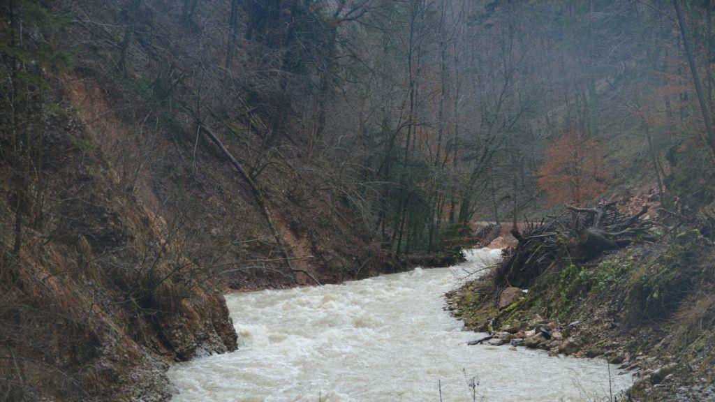 Glasenbachklamm: Hoher Pegel
