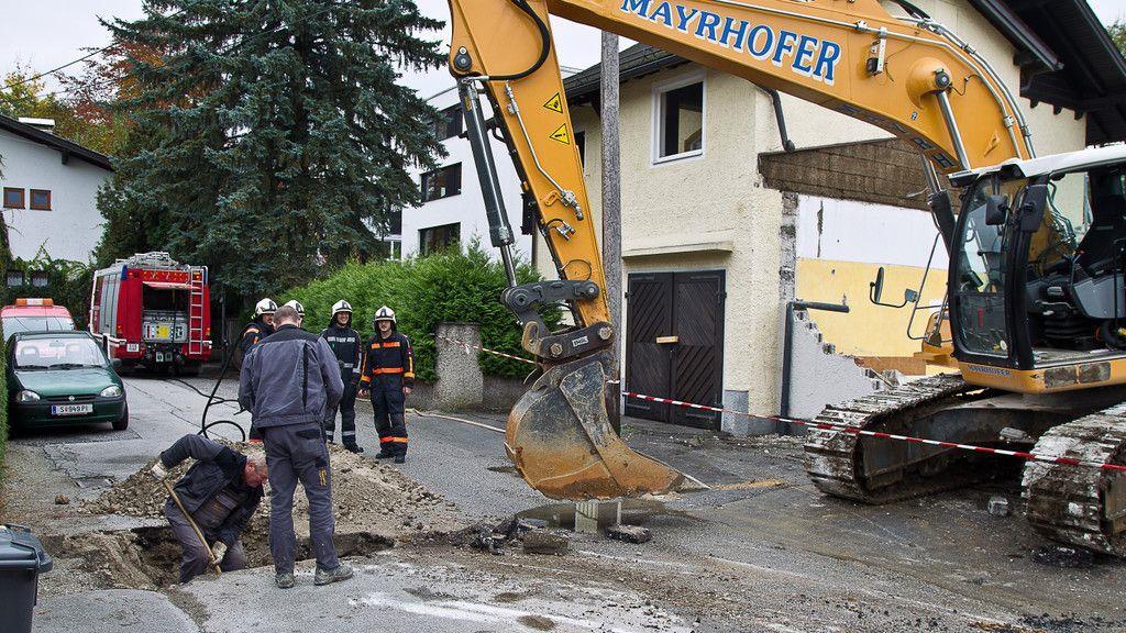 Gasleitung in Dornberggasse aufgerissen