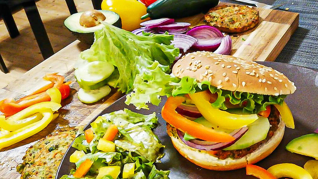 Vegan, Fleischersatz, Burger, Gemüse, SB