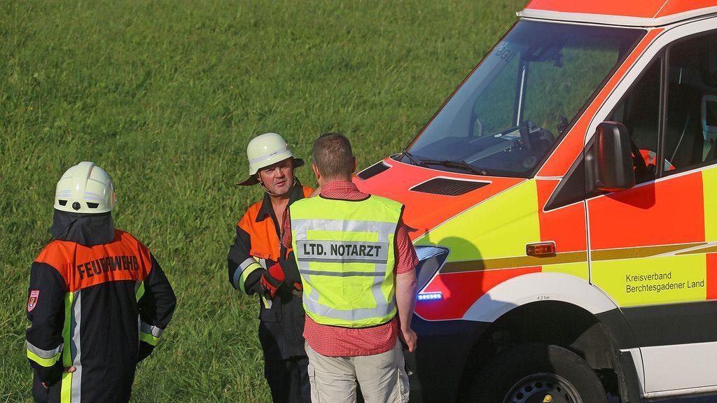 Schwerer Motorradunfall auf der B20