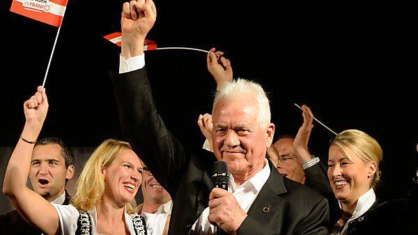 Stronach ließ sich von seinen Fans feiern