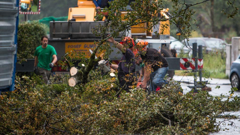 Unwetter: Aufräumarbeiten in Rif