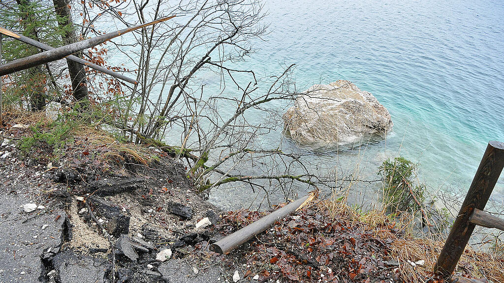Felssturz Attersee